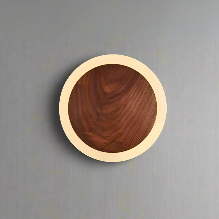 Lumenorth Nimbus Walnut LED Wall Light
