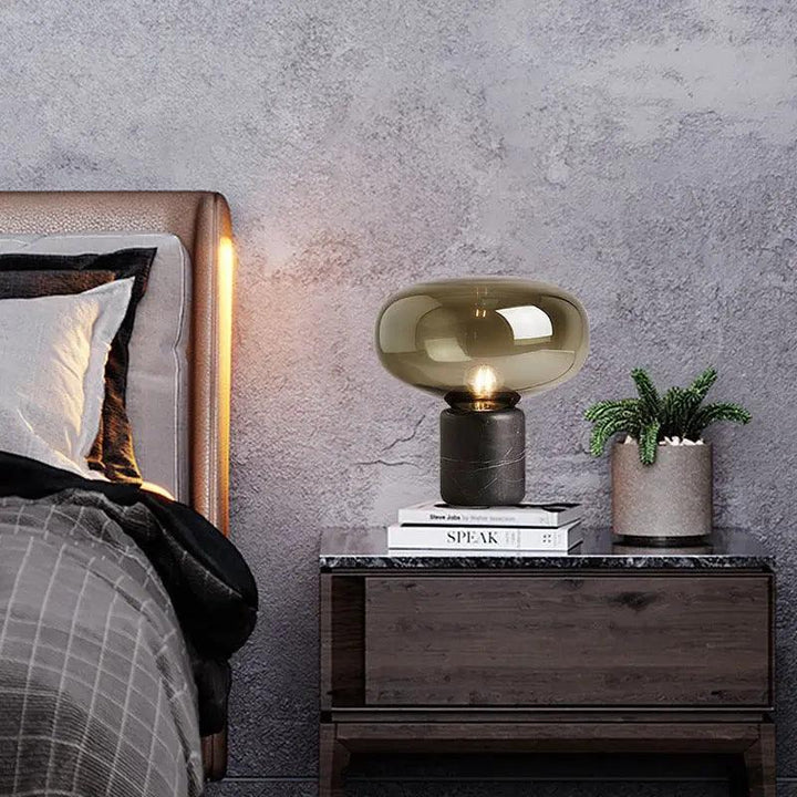 Lumenorth Amber Glass Table Lamp