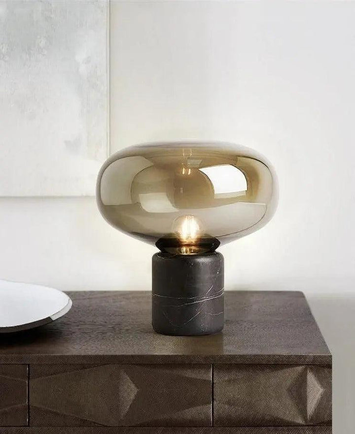 Lumenorth Amber Glass Table Lamp