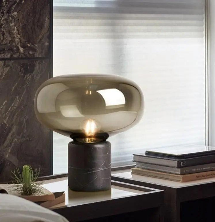 Lumenorth Amber Glass Table Lamp