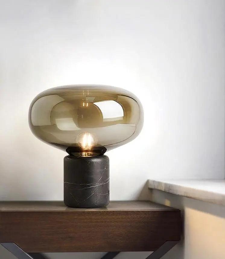 Lumenorth Amber Glass Table Lamp