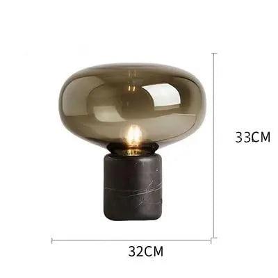 Lumenorth Amber Glass Table Lamp