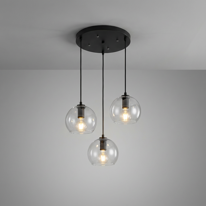 Lumenorth Crest Glass Pendant Light