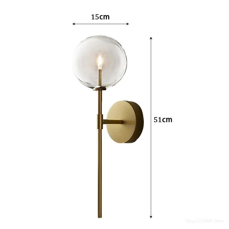 Lumenorth Globe Retro Glass Wall Lamp