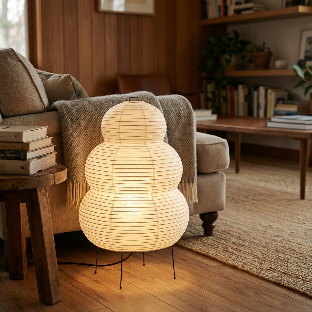 Lumenorth Mist Rice Paper Table Lamp