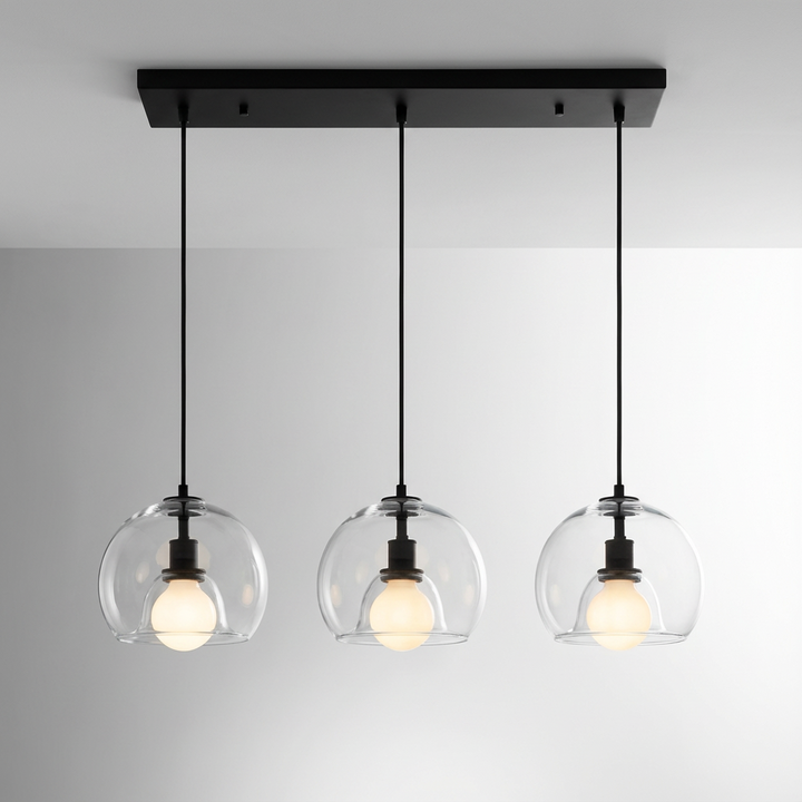 Lumenorth Crest Glass Pendant Light