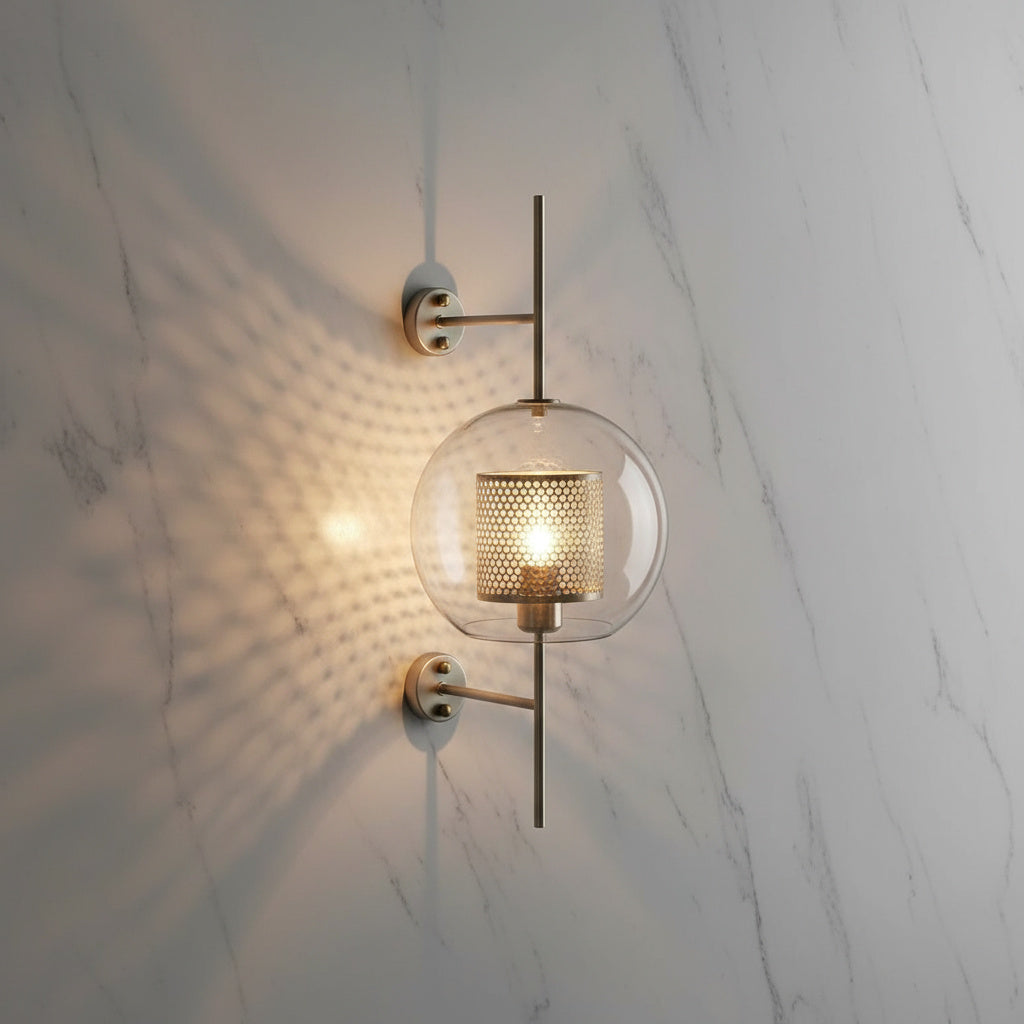 Lumenorth Flask Glass Wall Lamp