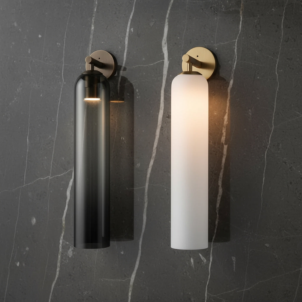 Lumenorth Lantern Glass Wall Lamp