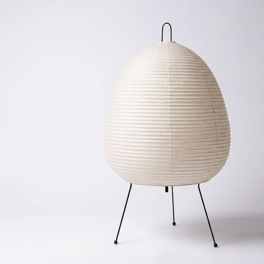 Lumenorth Frost Rice Paper Tripod Lamp