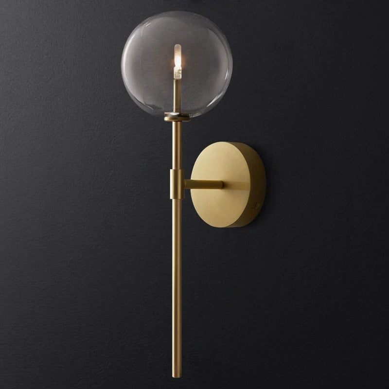 Lumenorth Globe Retro Glass Wall Lamp