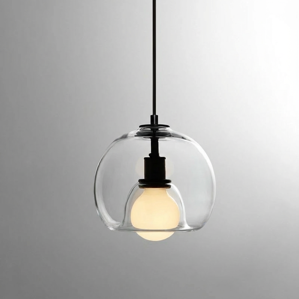 Lumenorth Crest Glass Pendant Light