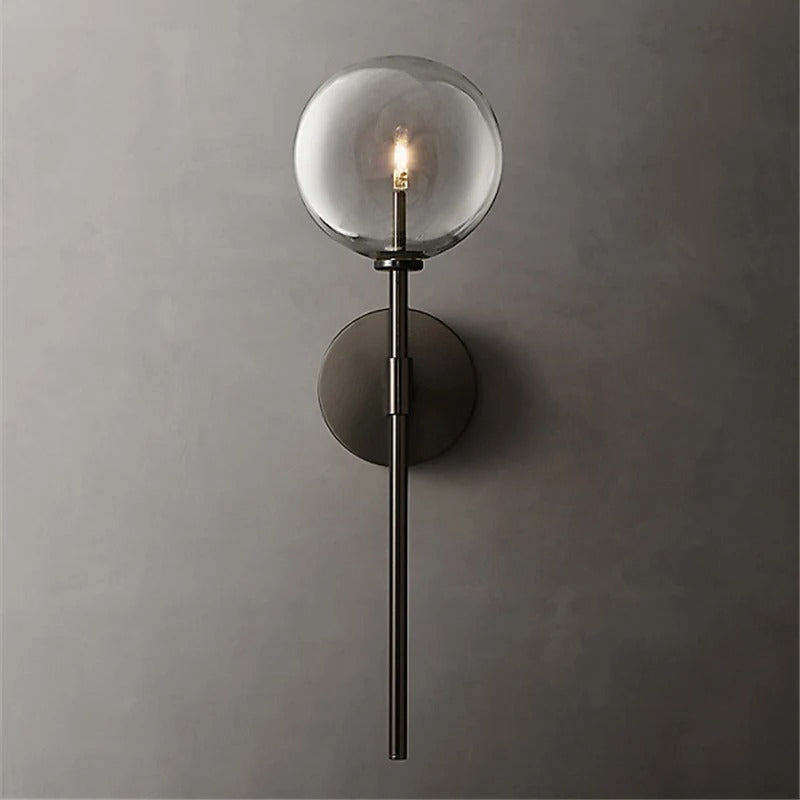 Lumenorth Globe Retro Glass Wall Lamp