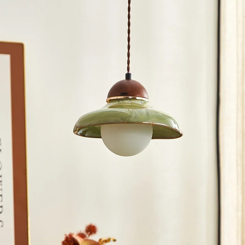 Lumenorth Fern Green Ceramic Pendant
