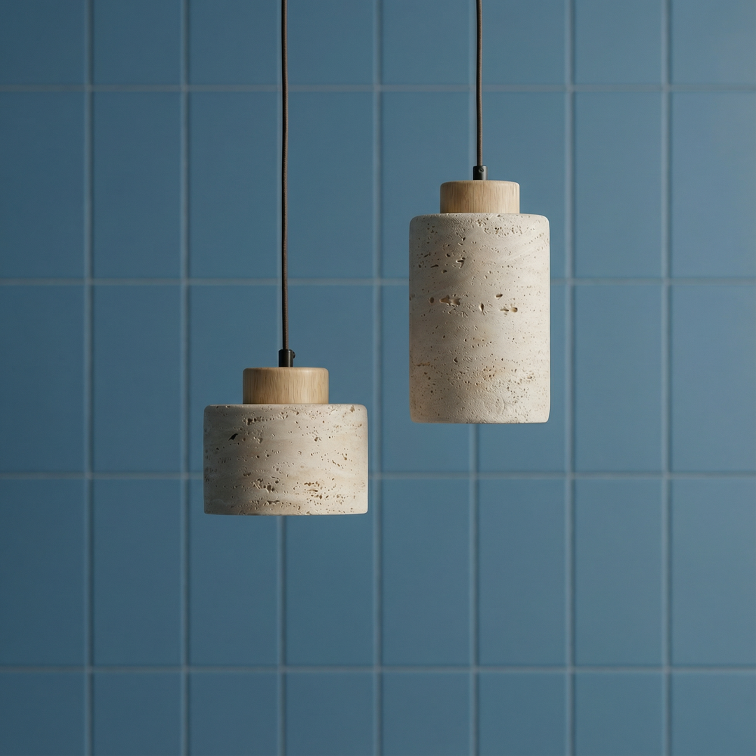 Lumenorth Slate Stone Pendant Light