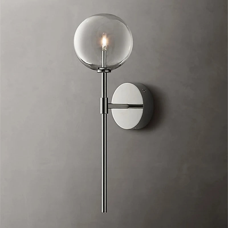 Lumenorth Globe Retro Glass Wall Lamp