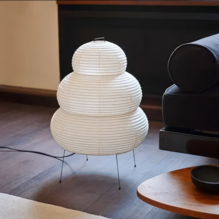 Lumenorth Mist Rice Paper Table Lamp