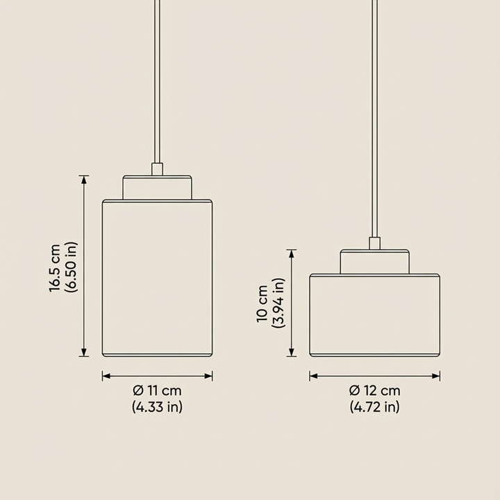 Lumenorth Slate Stone Pendant Light