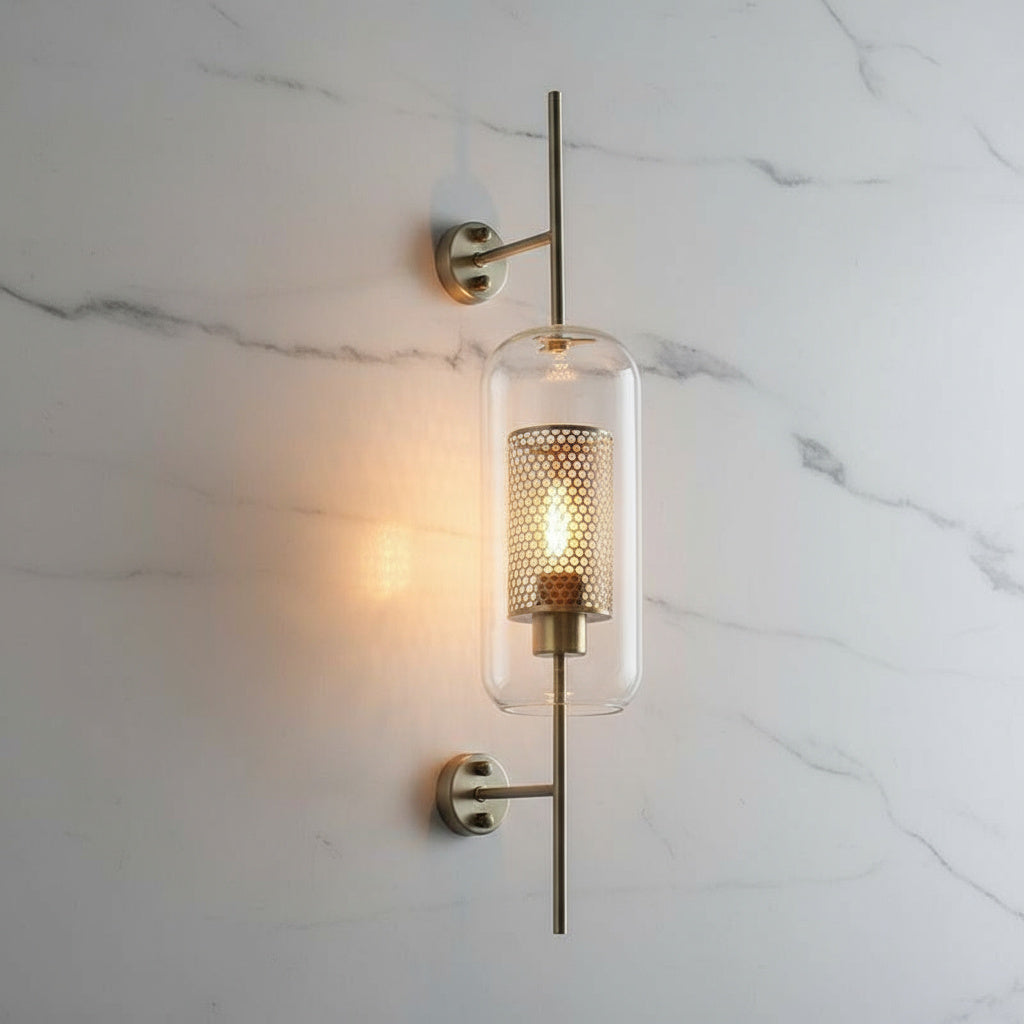 Lumenorth Flask Glass Wall Lamp