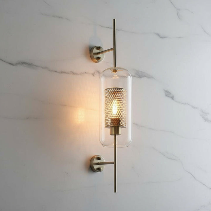Lumenorth Flask Glass Wall Lamp