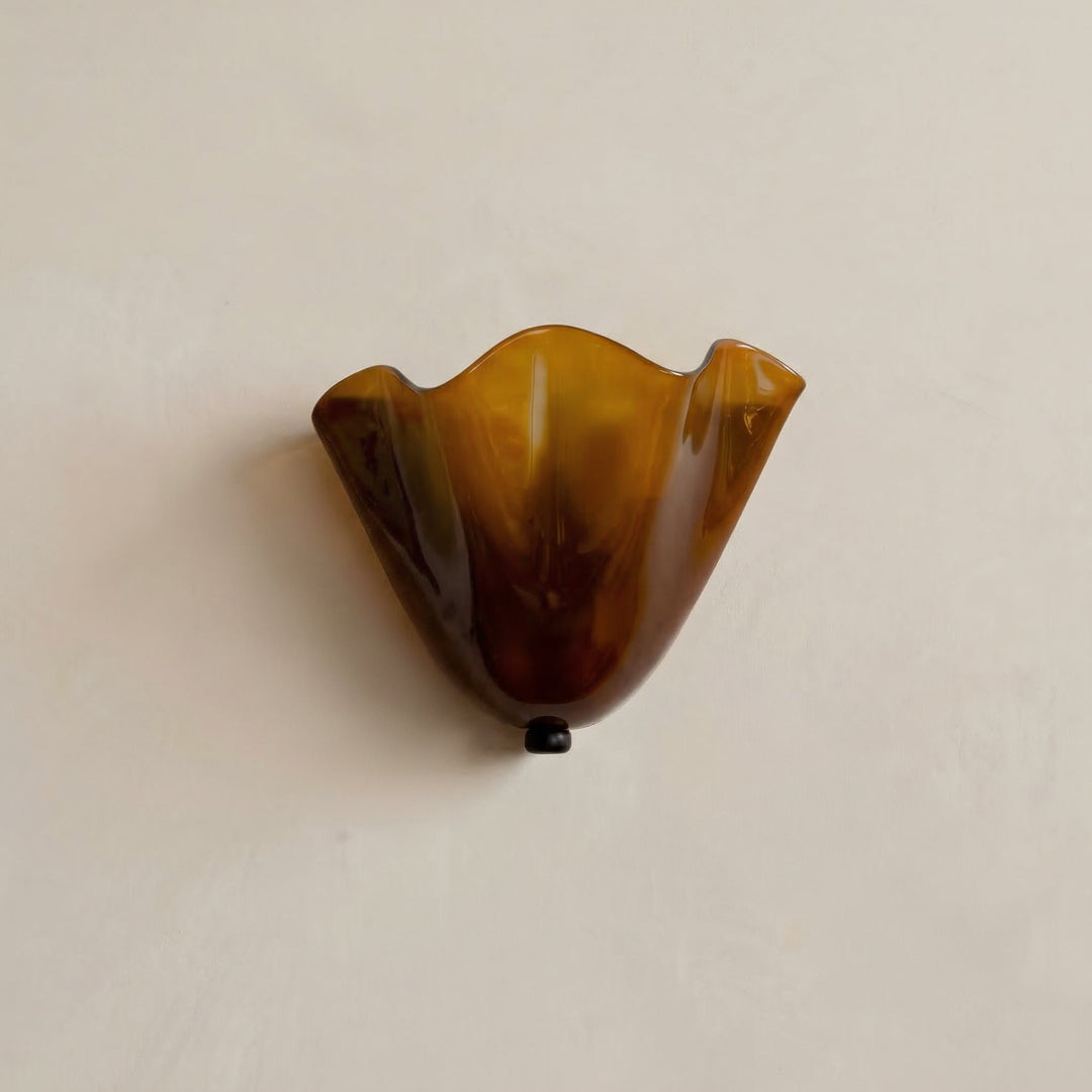 Lumenorth Shell Vintage Glass Wall Lamp