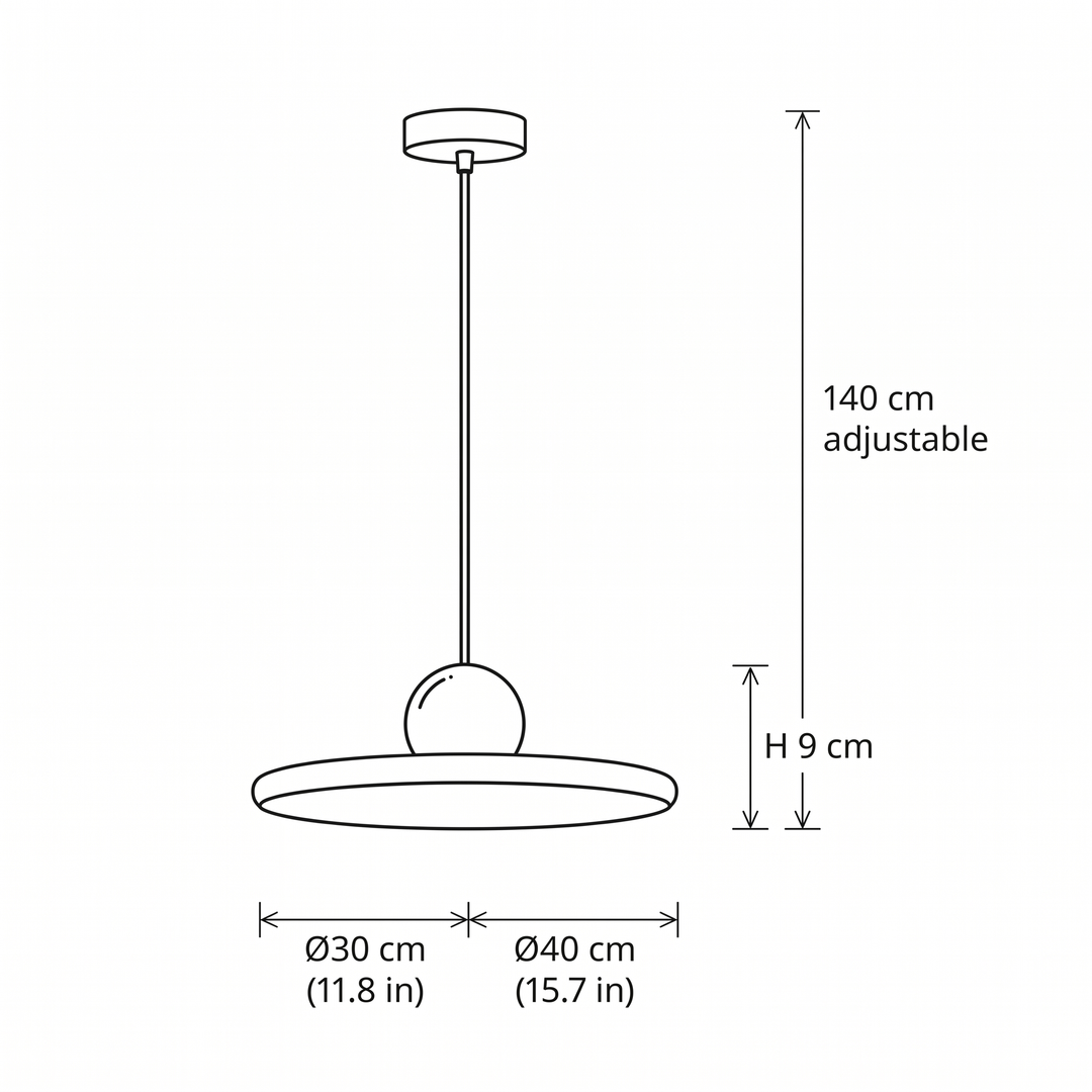 Lumenorth Rowan Bauhaus Pendant Light