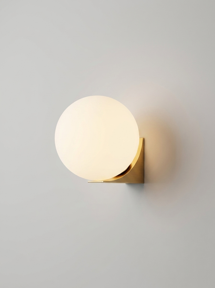 Lumenorth Orb Glass Bedside Wall Sconce