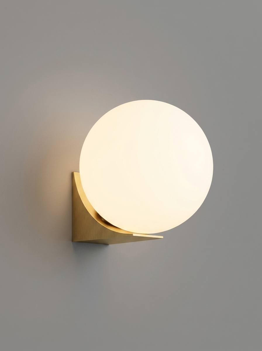 Lumenorth Orb Glass Bedside Wall Sconce