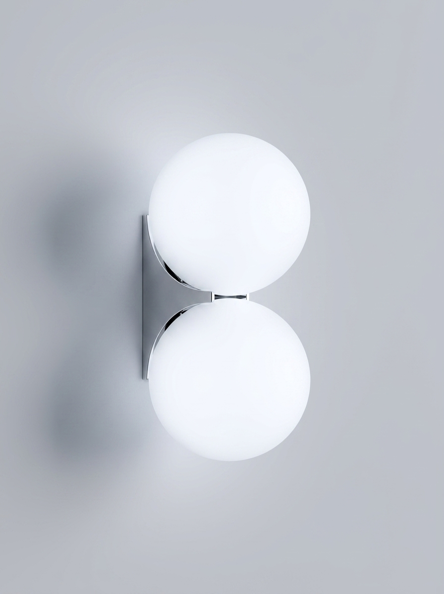 Lumenorth Orb Glass Bedside Wall Sconce