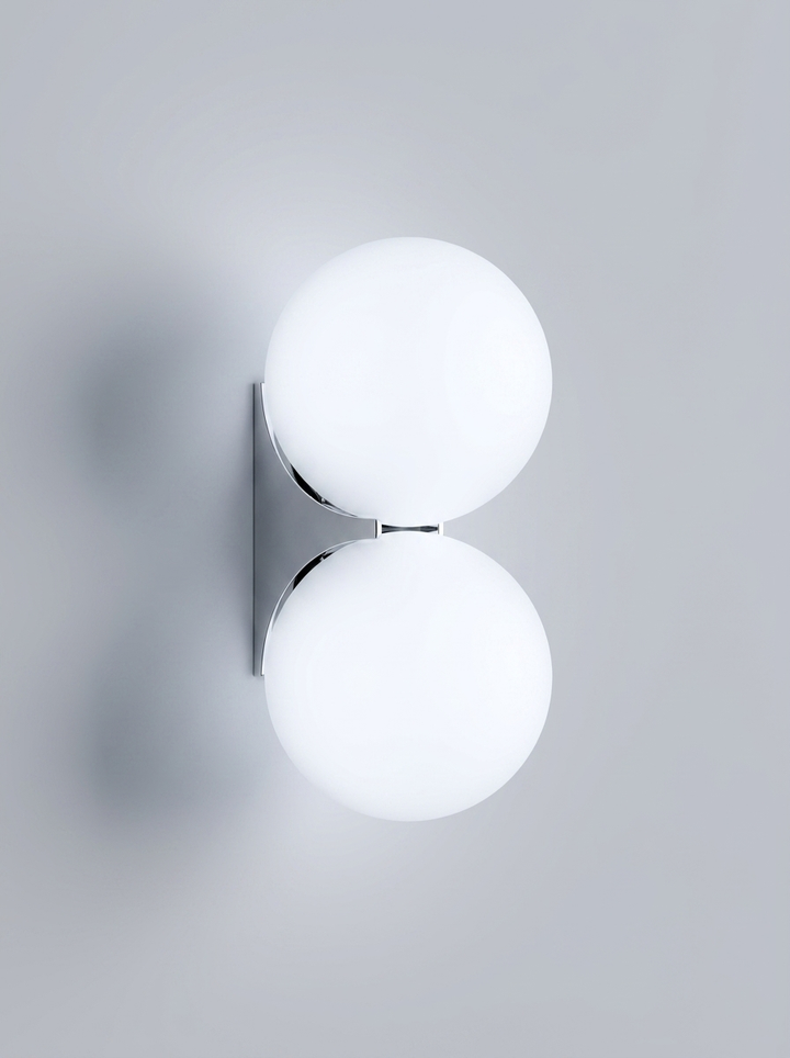 Lumenorth Orb Glass Bedside Wall Sconce