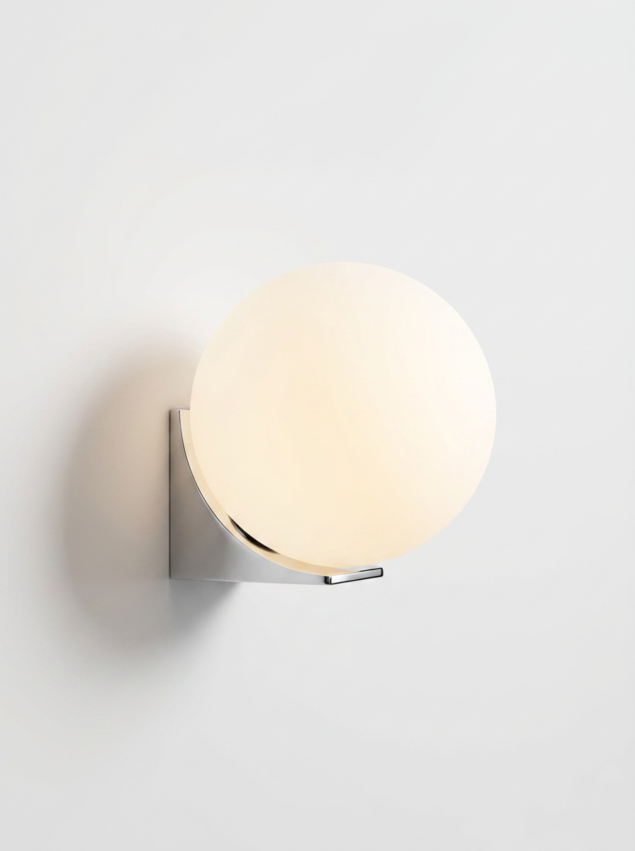 Lumenorth Orb Glass Bedside Wall Sconce