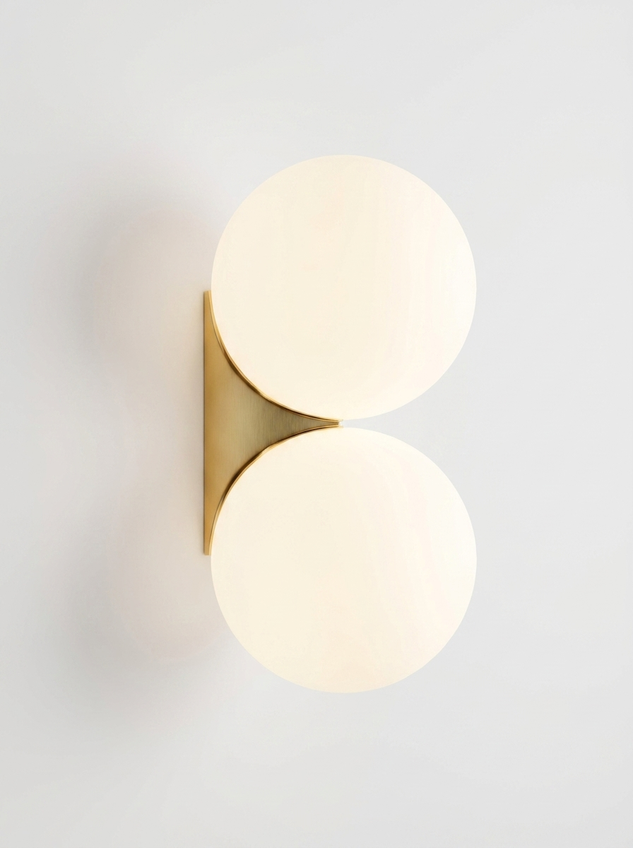 Lumenorth Orb Glass Bedside Wall Sconce