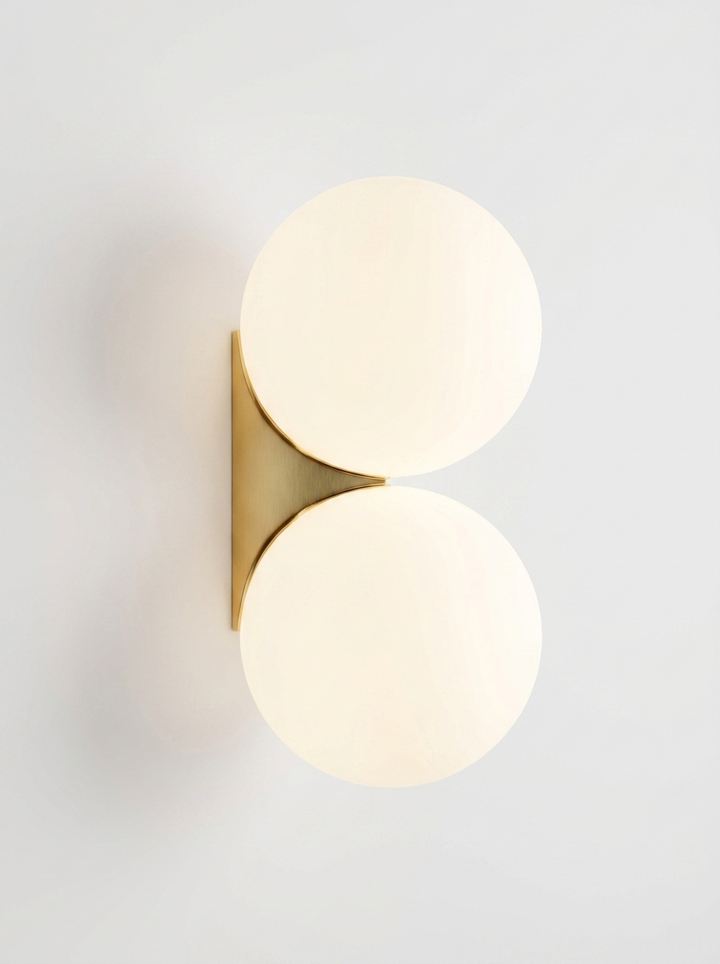 Lumenorth Orb Glass Bedside Wall Sconce