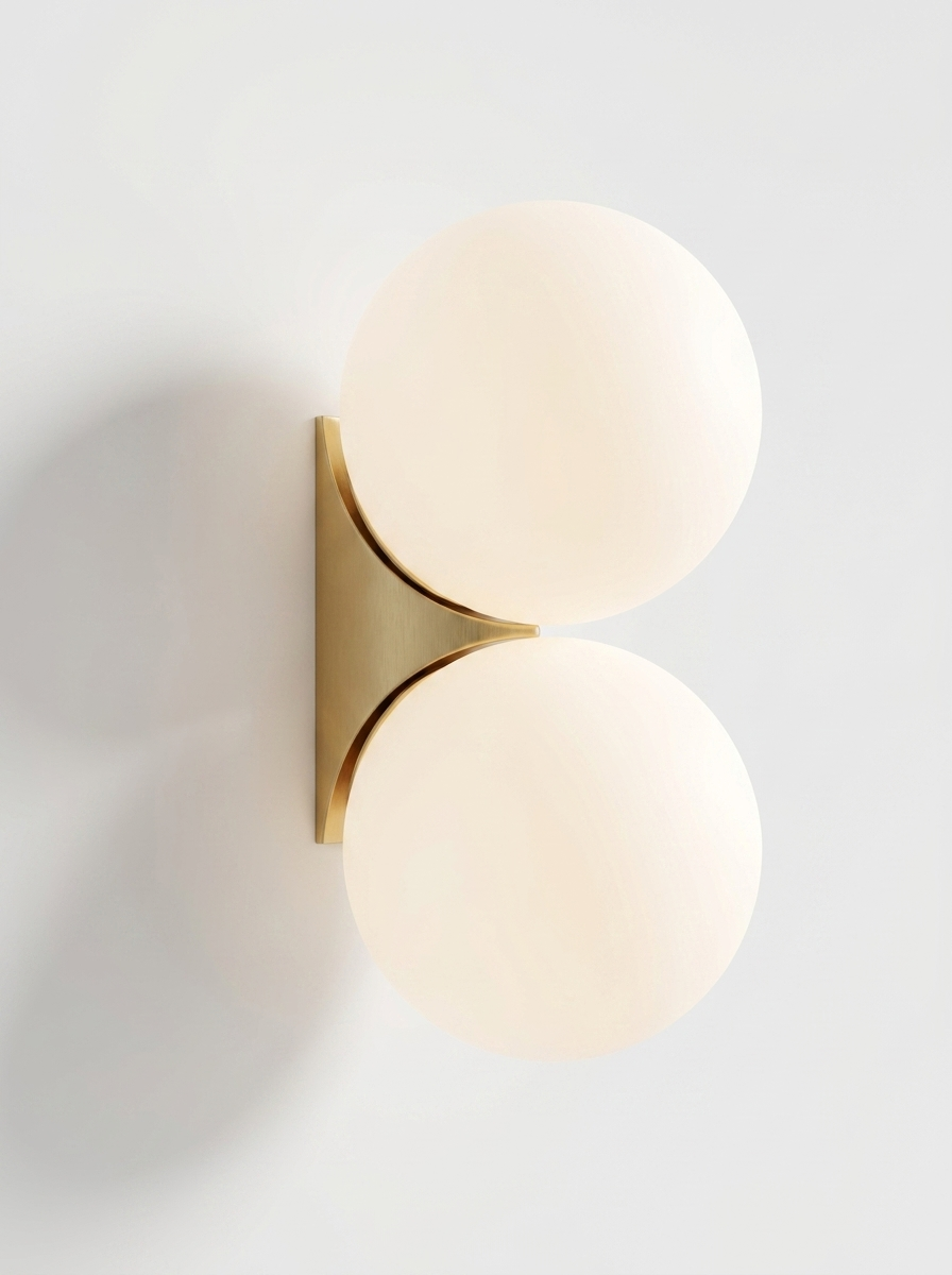 Lumenorth Orb Glass Bedside Wall Sconce