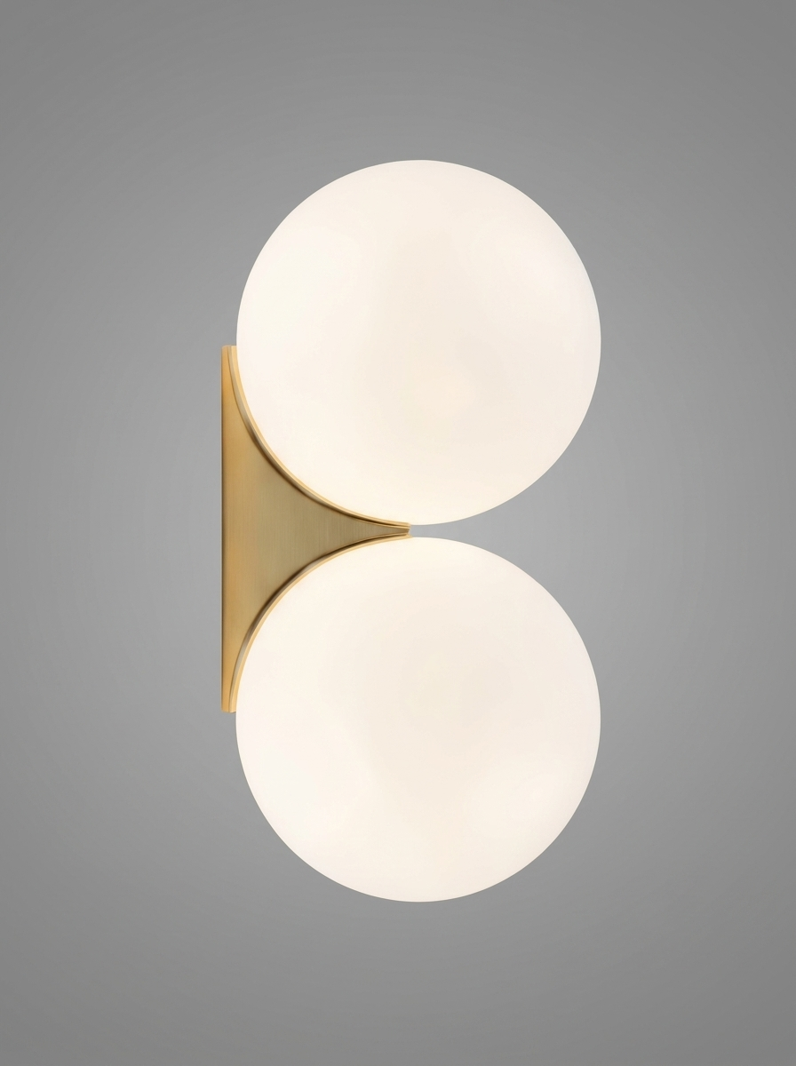 Lumenorth Orb Glass Bedside Wall Sconce