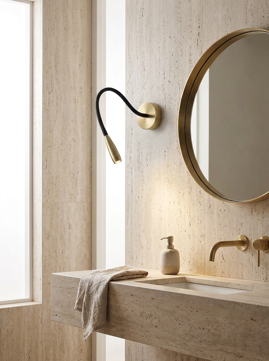 Lumenorth Thread Slim Copper Wall Sconce