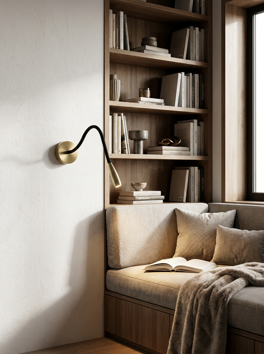 Lumenorth Thread Slim Copper Wall Sconce