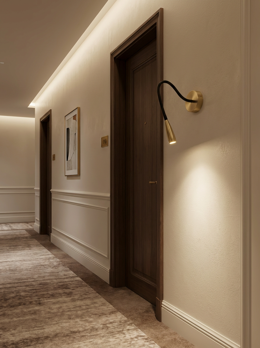 Lumenorth Thread Slim Copper Wall Sconce