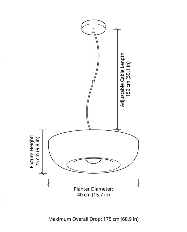 Lumenorth Sprout Hanging Planter Light