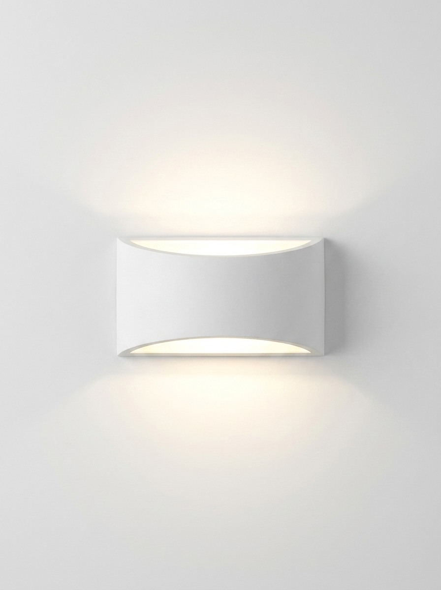 Lumenorth Alabaster Plaster Wall Sconce