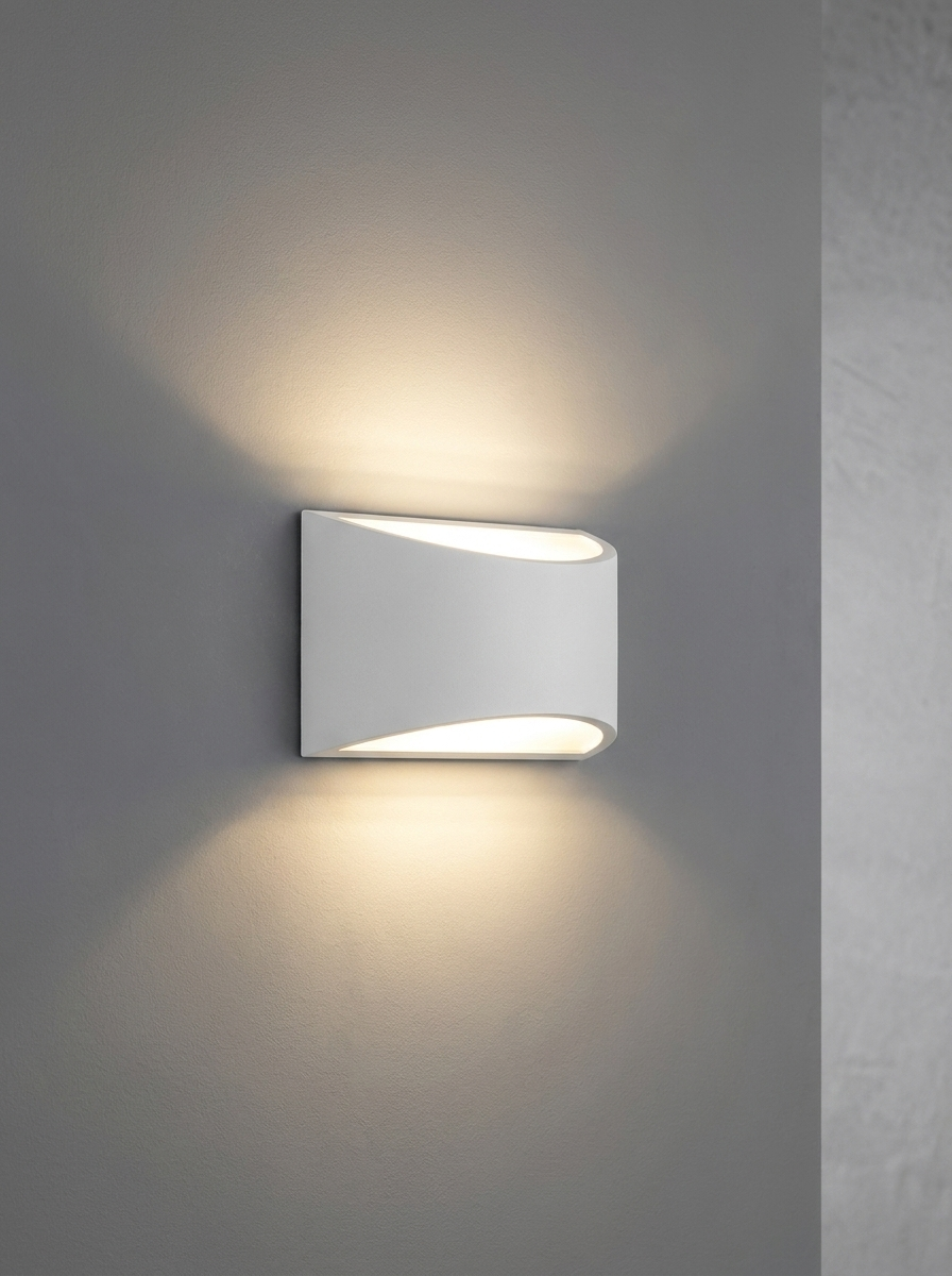 Lumenorth Alabaster Plaster Wall Sconce