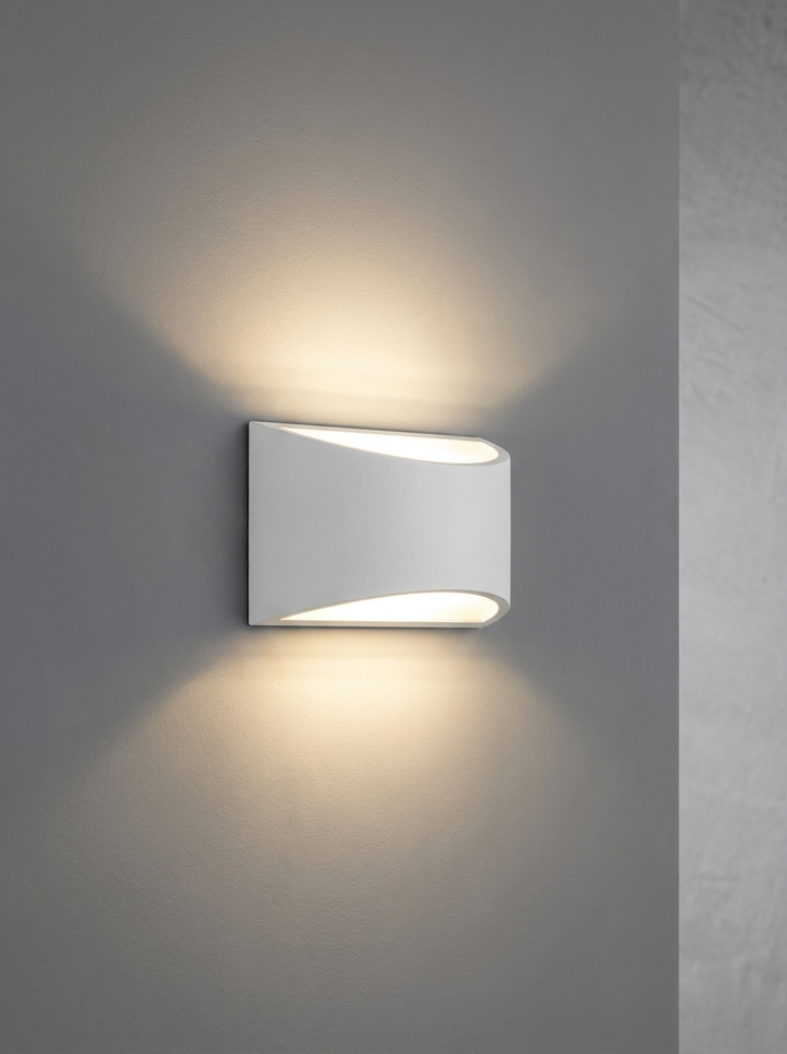 Lumenorth Alabaster Plaster Wall Sconce