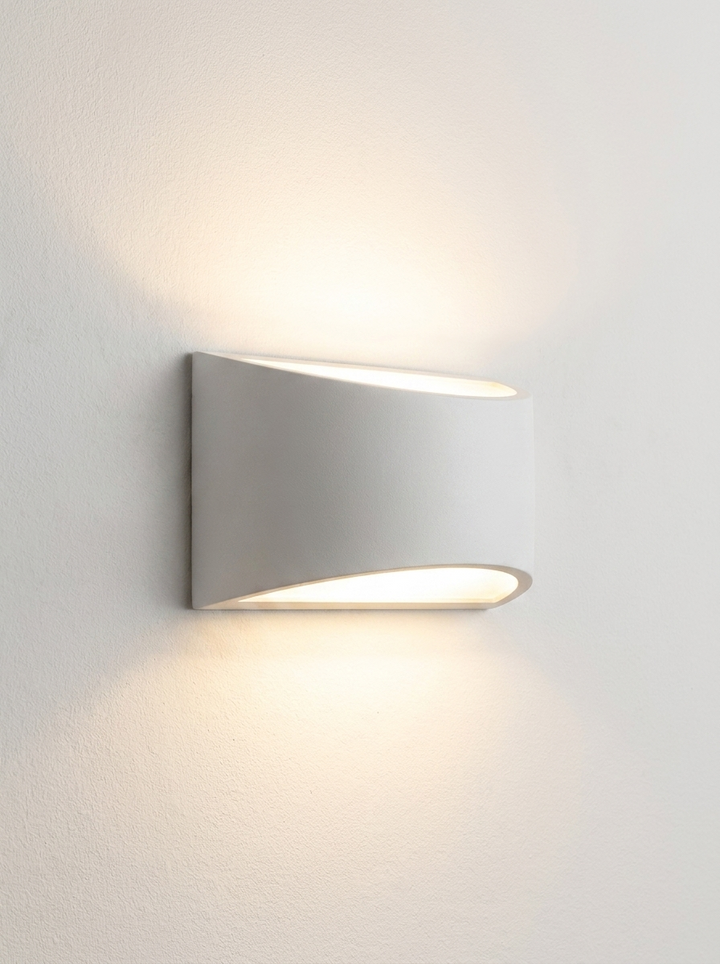 Lumenorth Alabaster Plaster Wall Sconce