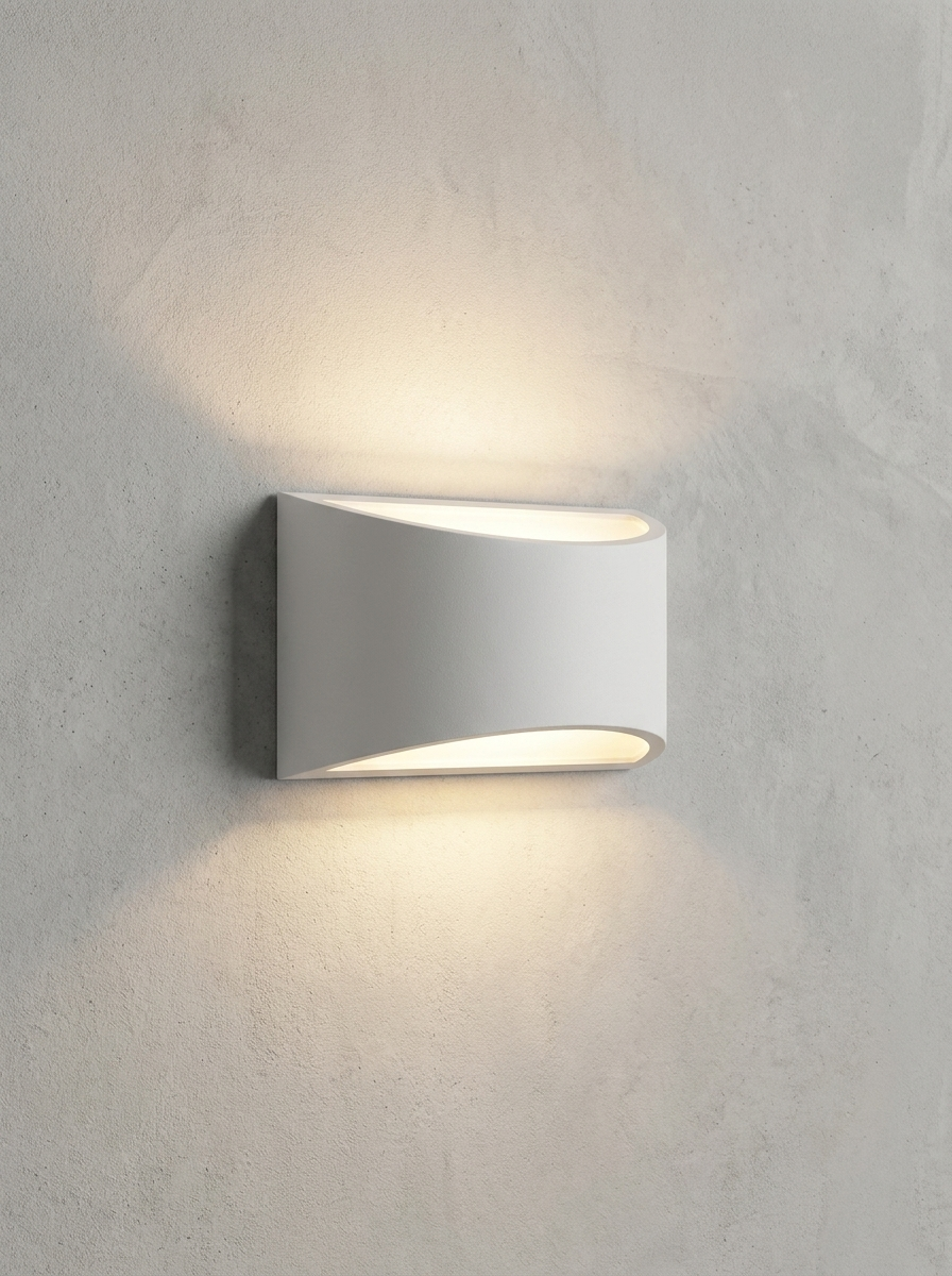 Lumenorth Alabaster Plaster Wall Sconce