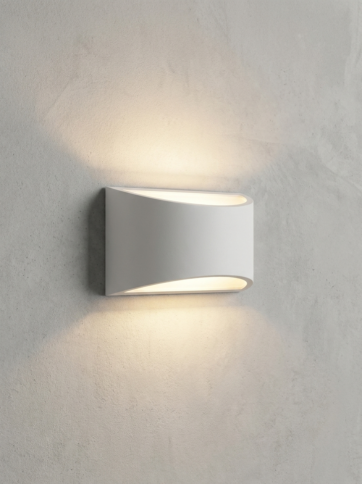 Lumenorth Alabaster Plaster Wall Sconce