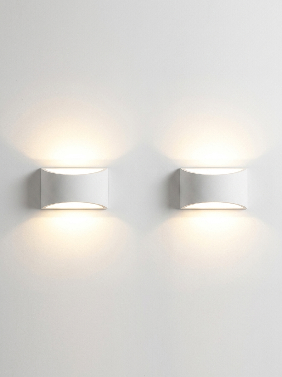 Lumenorth Alabaster Plaster Wall Sconce