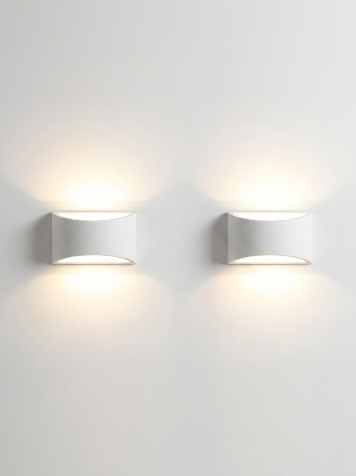 Lumenorth Alabaster Plaster Wall Sconce