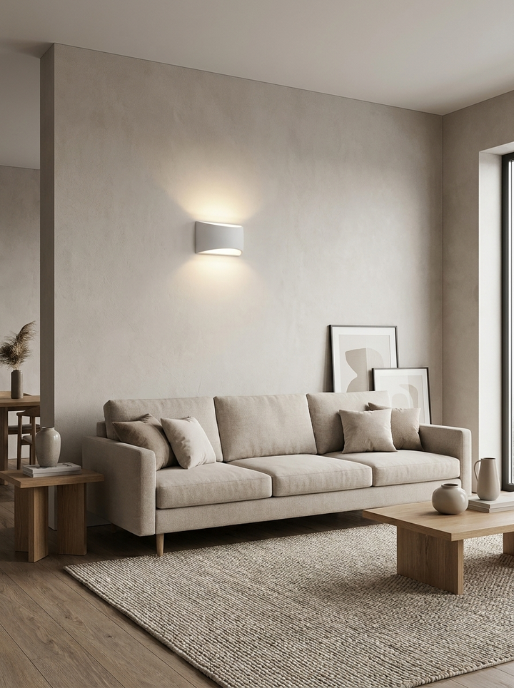 Lumenorth Alabaster Plaster Wall Sconce