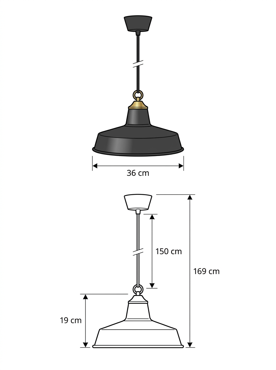 Lumenorth Mill Industrial Dome Pendant