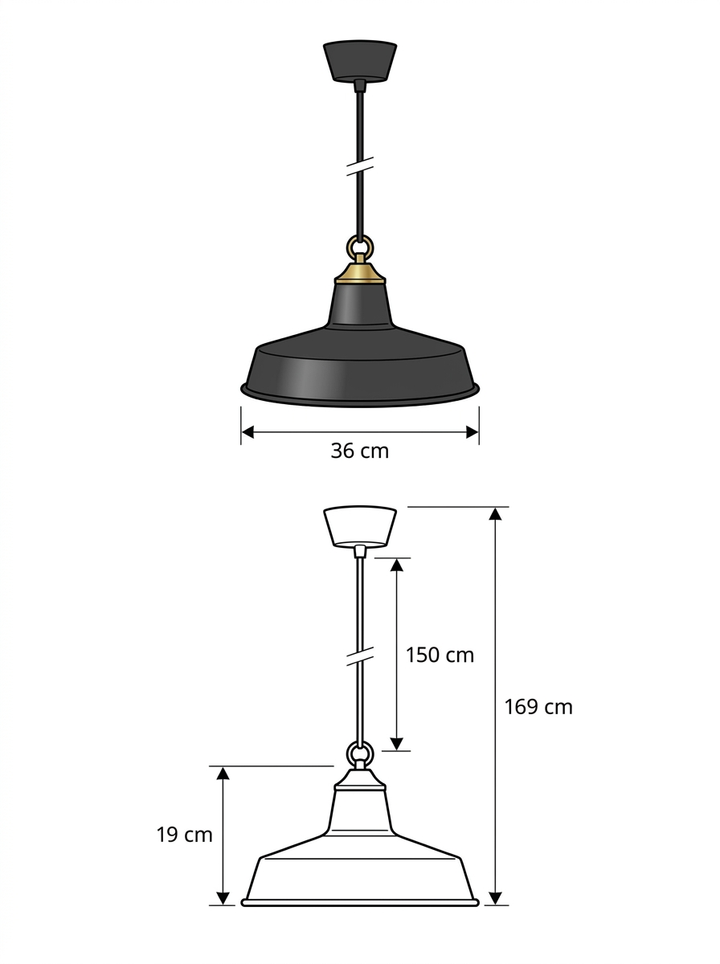 Lumenorth Mill Industrial Dome Pendant
