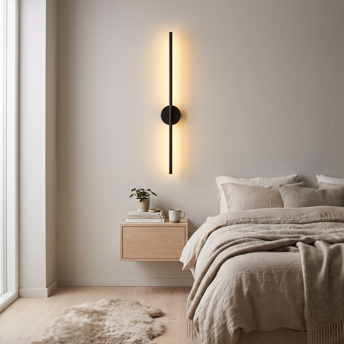 Ridge LED wall sconce in a Scandinavian interior